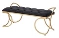 Bancheta  Glam Luxy, Mauro Ferretti, 103x43x47 cm, fier/catifea, negru/auriu