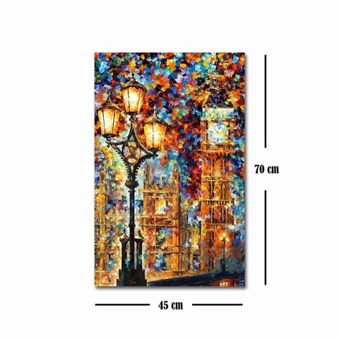 Tablou decorativ, FAMOUSART-074, Canvas, Dimensiune: 45 x 70 cm, Multicolor