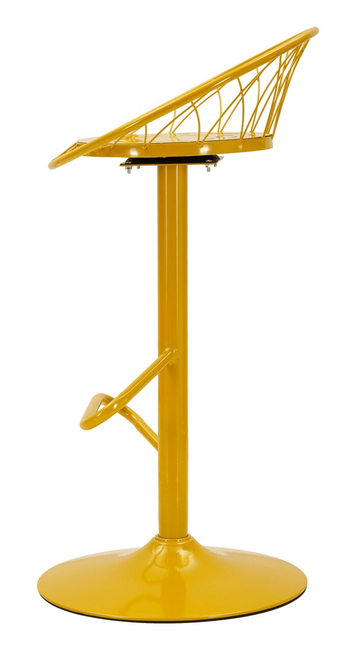 Scaun de bar, Mauro Ferretti, Clox, 49x45x92 cm, metal, galben mustar - imagine 5