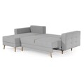 Coltar extensibil reversibil 3 locuri ELTAP, AsgL-03, Asgard, 248x162x93 cm, lemn/poliester, negru