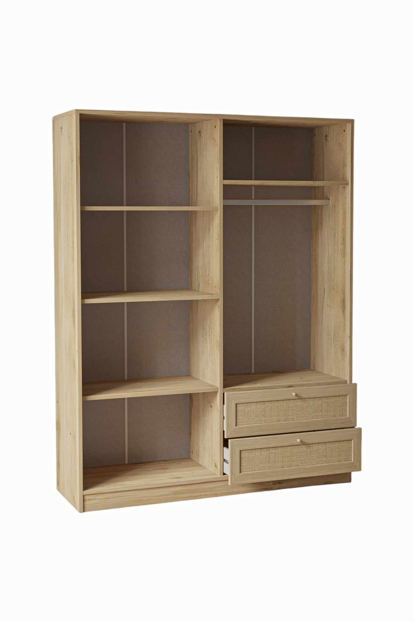 Dulap pentru haine, Hanah Home, Baru 182, 137x182x52 cm, Bej - view 6