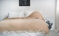Cuvertura matlasata dubla, Zigzag - Cream, ICF Bedroom, Bumbac