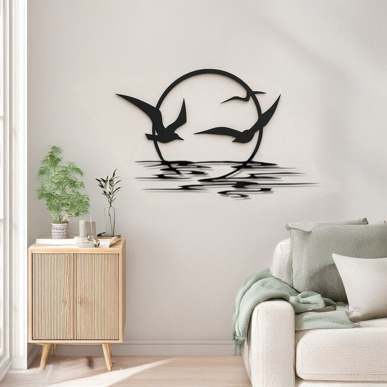 Decoratiune de perete, DCV-1047-MT, Dimensiune: 60 x 40 cm, Negru — imaginea 3
