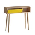 Bufet, Mod Design, ARLET, 100x30x94 cm, Stejar / Galben