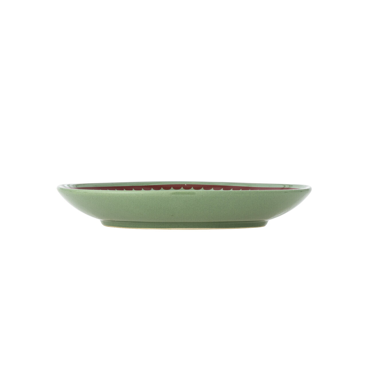 Set 4 farfurii pentru desert, Bloomingville, Peo, 16x3 cm, ceramica, verde — imaginea 3