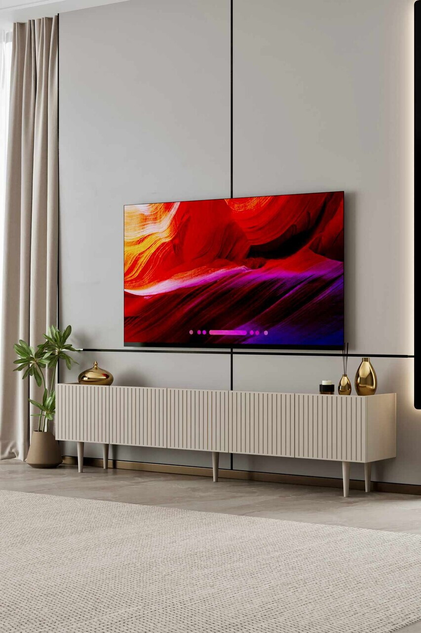 Comoda TV, Hanah Home, Capella 200, 200x50x29 cm, MDF, Gresie - view 2