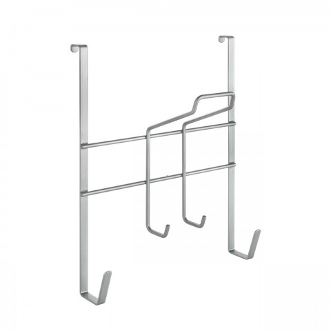 Suport masa si fier de calcat pentru usa, Metaltex, 14 x 28 x 34 cm, inox/invelis Polytherm, argintiu