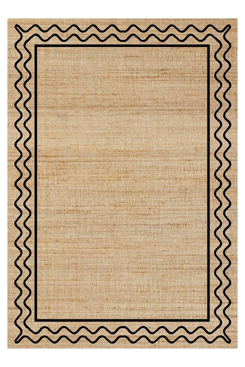 Covor, CLR-0000746-017, 140x200 cm, Poliester, Maro / Negru — imaginea 2