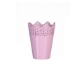 Ghiveci Koronka dantelat 12 cm, plastic, roz