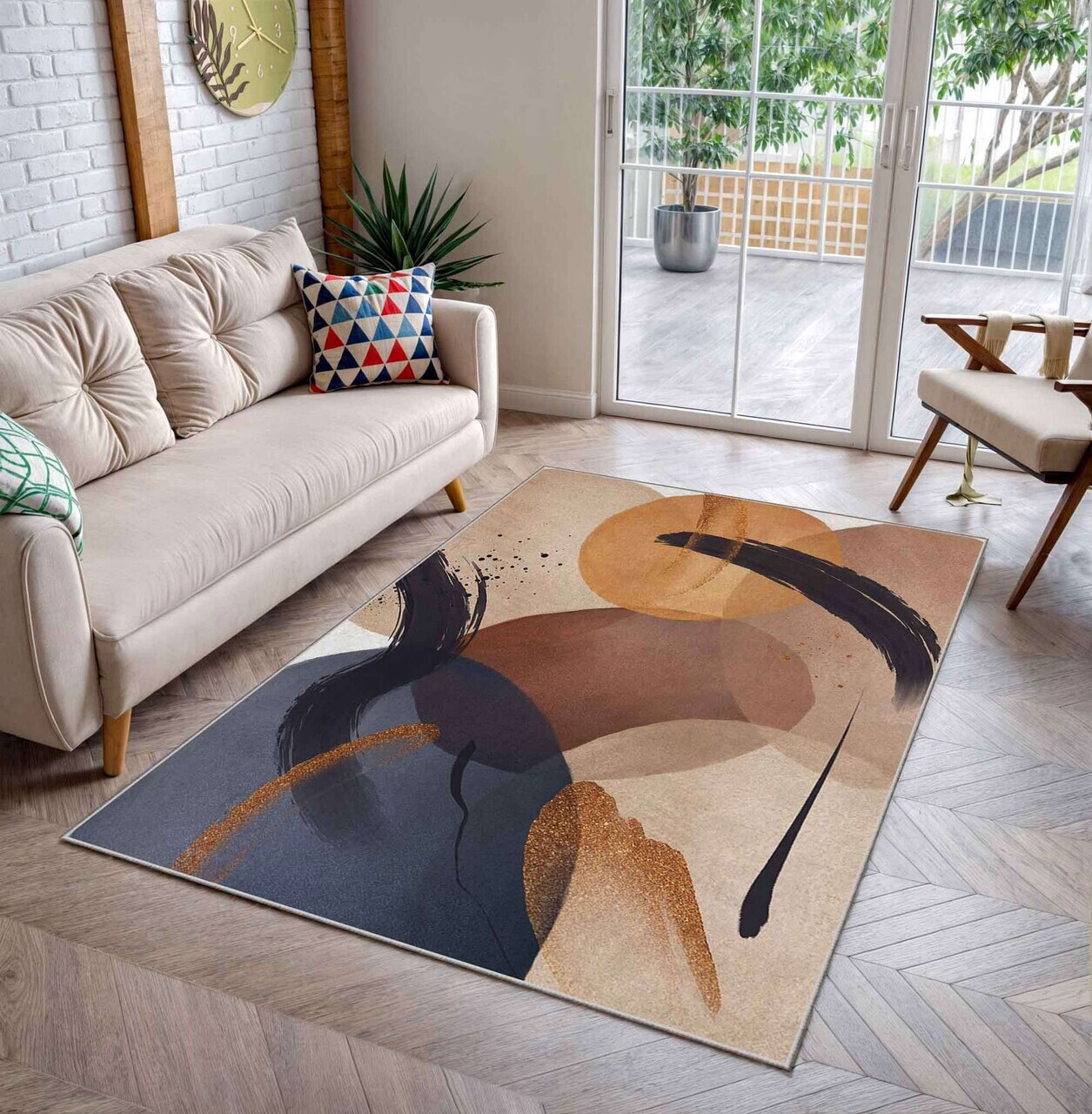 Covor Shml19 160x230 cm Poliester Multicolor
