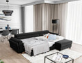 Coltar extensibil dreapta 4 locuri ELTAP, Mari-25, Mariall, 288x200x92 cm, lemn/poliester, gri inchis