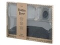 Set 3 boluri si platou pentru aperitive H&H, 26 x 20 cm, bambus/ardezie