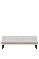 Comoda TV, Hanah Home, Didema 120, 120x40.5x30 cm, Alb / Travertin