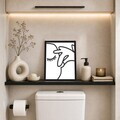 Tablou decorativ, Pinch Mood, Dimensiune: 20 x 25 cm, Alb/Negru