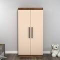 Dulap pentru haine, Arnetti, Akser, 90x180x45 cm, PAL, Nuc deschis / Bej