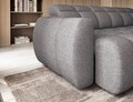 Coltar extensibil dreapta 4 locuri ELTAP, RT-04PAO, Falconn, 258x208x107 cm, lemn/poliester, gri inchis