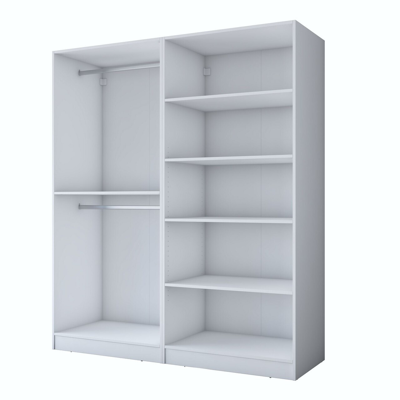 Dulap pentru haine, Hanah Home, BA194, 180x210x57.5 cm, PAL melaminat, Alb - view 10