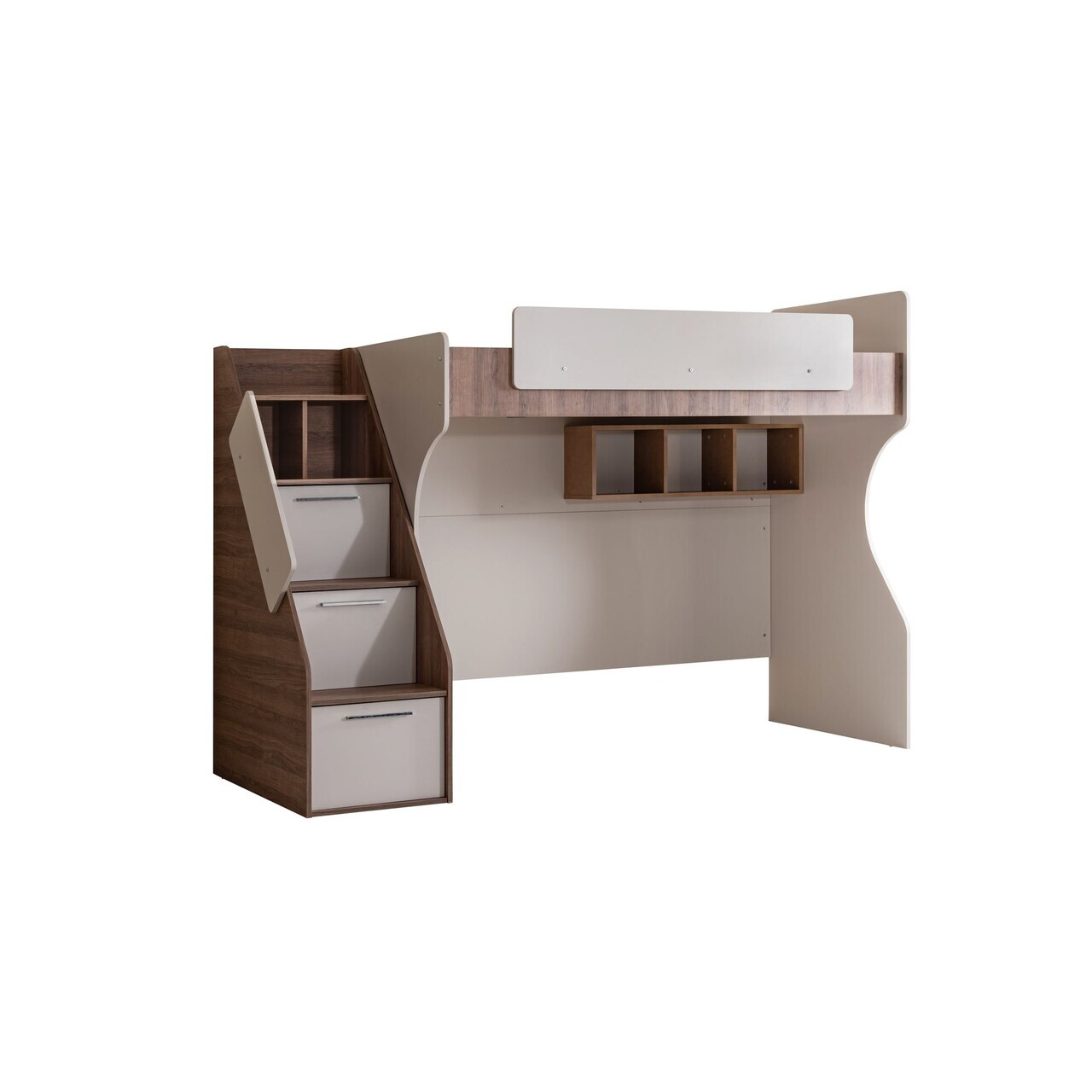 Pat supraetajat, Hanah Home, Milano, 260x185x106 cm, PAL, Crem/Maro - view 3