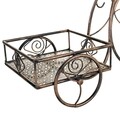 Suport pentru ghiveci, Kara Double, Creaciones Meng, 56x24x45 cm, fier forjat