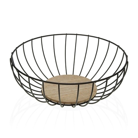 Cos pentru fructe rowe, versa, 28 x 28 x 11 cm, mdf, negru