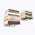 Raft de perete 2 piese WR042, Evila Originals, 21x6x15 cm, lemn de carpen, negru/alb