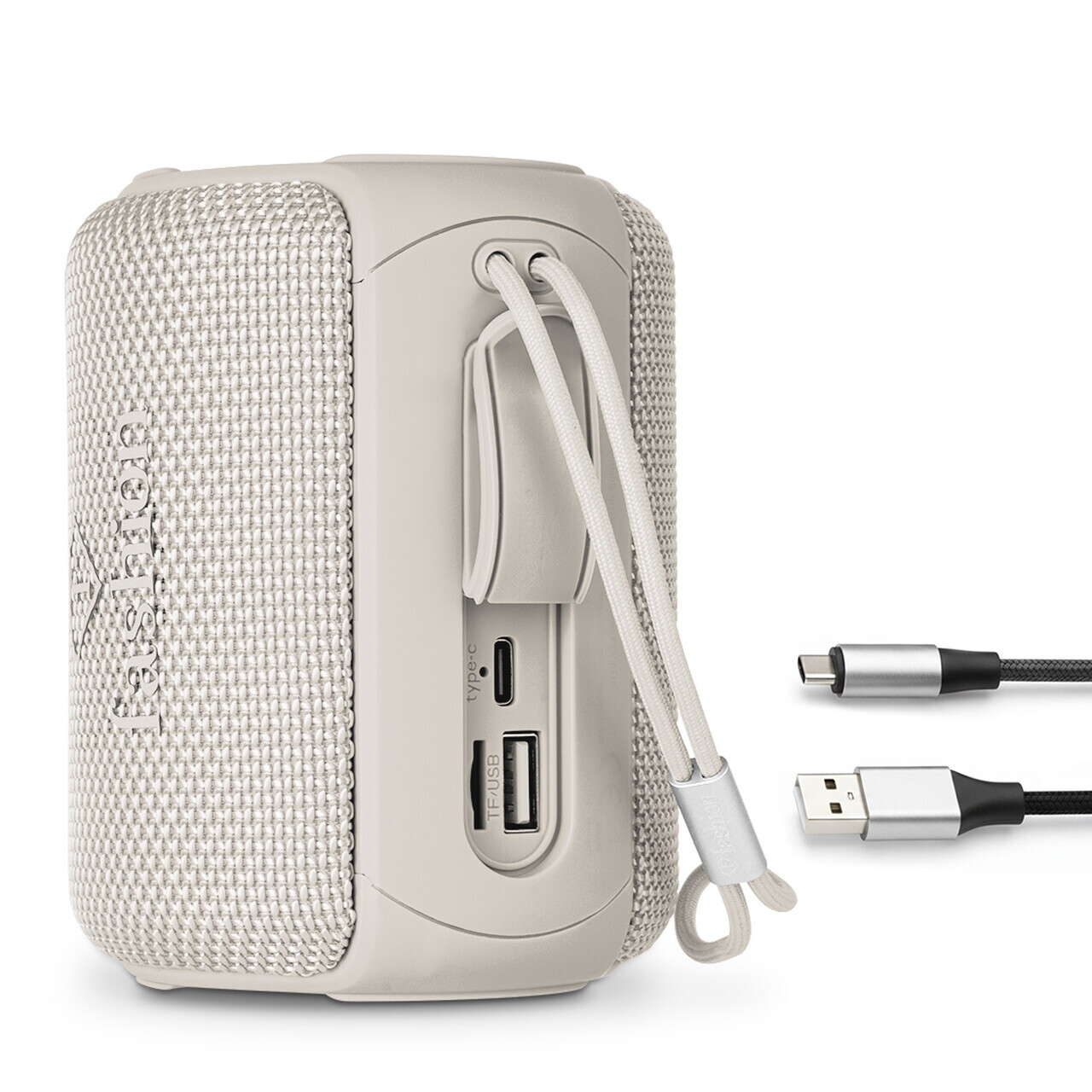 Boxa Bluetooth S Fashion TV, Matte Cream-Gold, 8.5x8.9x11.5 cm, crem - imagine 3