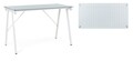 Birou Archimede, Bizzotto, 113 x 58 x 73 cm, otel/sticla temperata