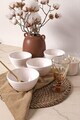 Set boluri, Hermia, 275KRM2684, Dimensiune: 14 cm / 650 cc (4 bucăți), Alb