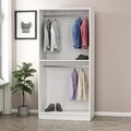 Dulap pentru haine, Minerva, Kale Chain White, 90x190x52 cm, PAL, Alb