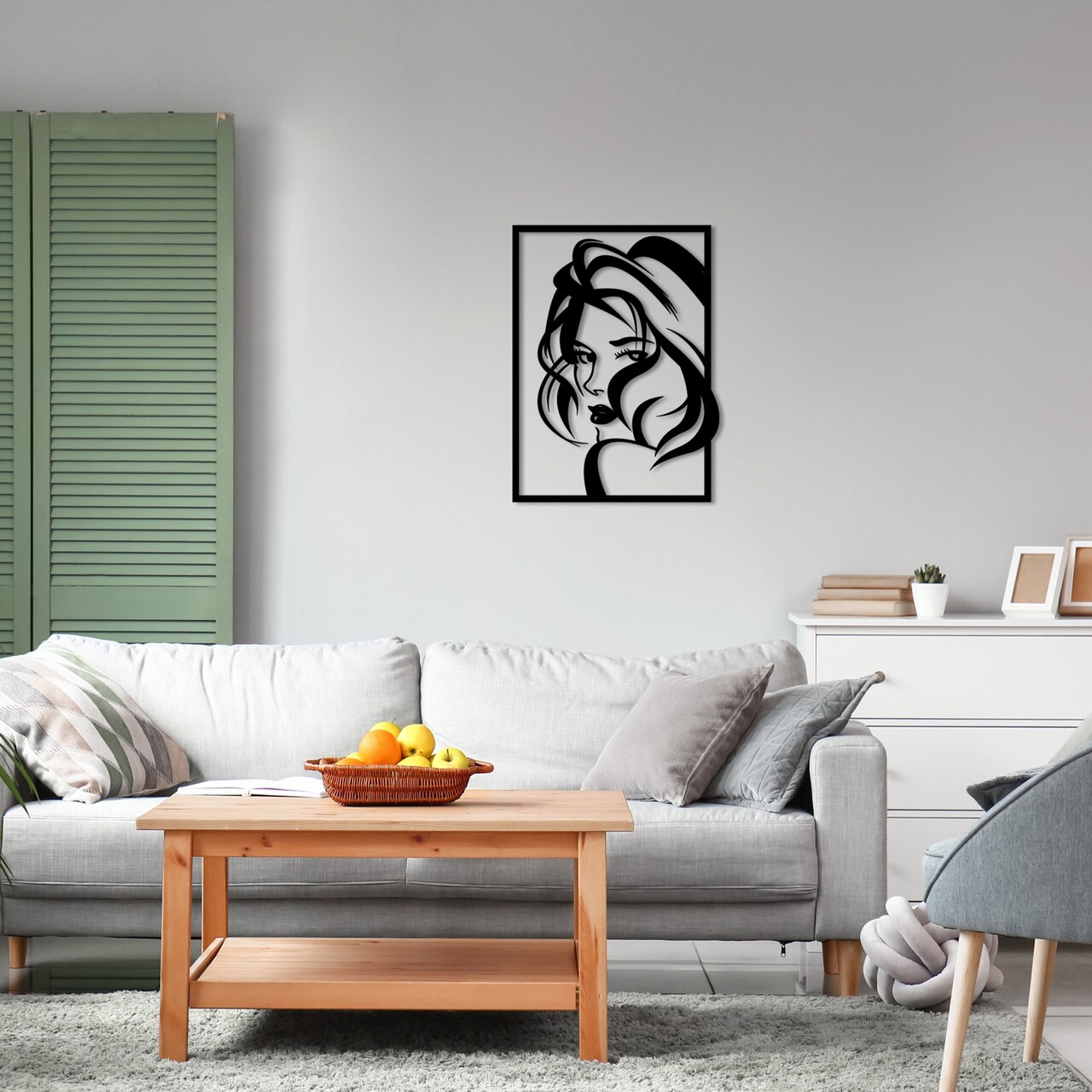 Decoratiune de perete, Look, Dimensiuni: 56 x 41 cm, Negru - view 3