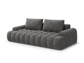 Canapea extensibila 4 locuri, Linz, Cosmopolitan Design, 250x100x84 cm, catifea, gri