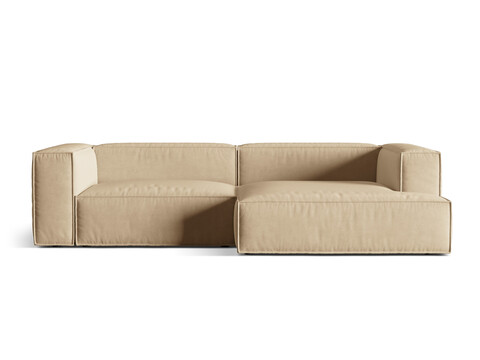 Coltar modular dreapta 4 locuri, Nuria-88, Micadoni Home, 292x147x72 cm, catifea, bej nude