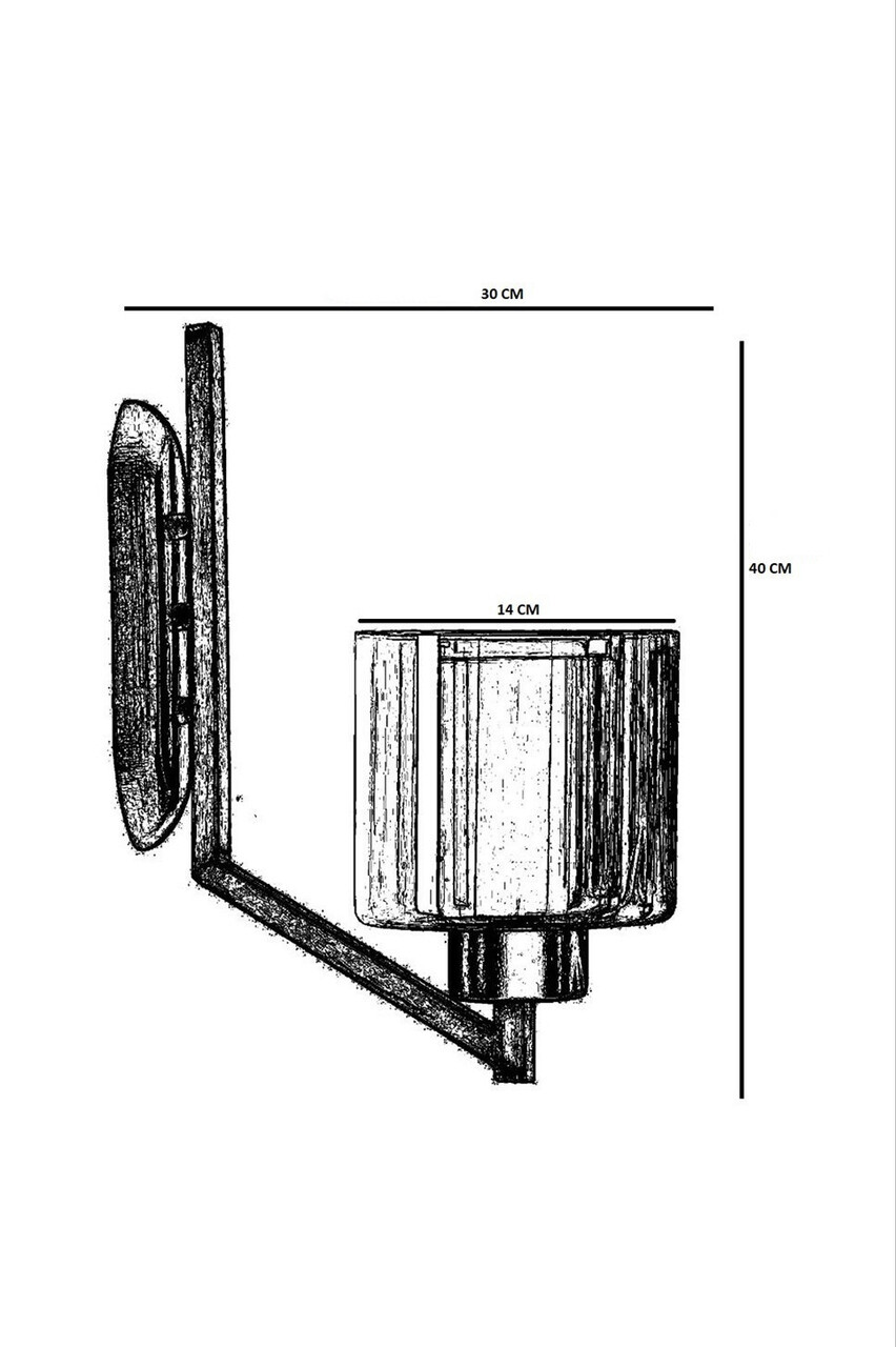 Aplica De Perete, Stala, 846STL2920, Metal, Negru/Cupru