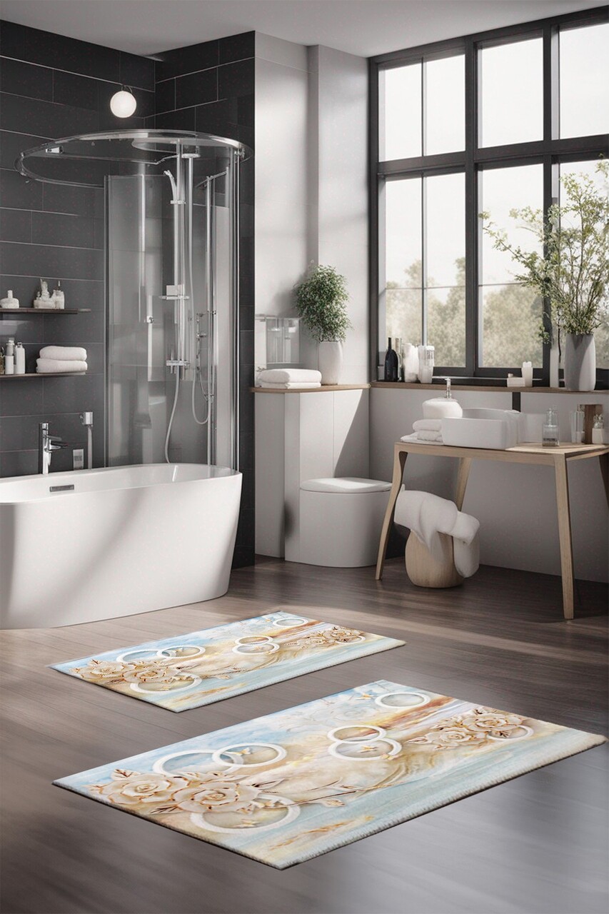 Set covorase de baie, Cartwright, CT-5229, Poliester, Multicolor