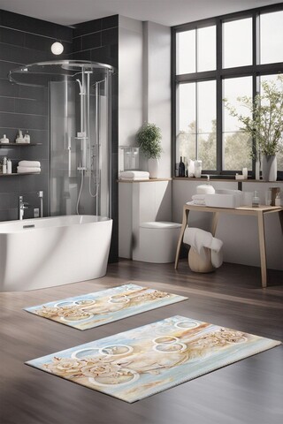 Set covorase de baie, Cartwright, CT-5229, Poliester, Multicolor