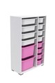 Dulap multifunctional, Estella, Rine 2D4K8U, Alb/Roz