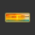 Tablou decorativ cu lumina LED, 3090HDACT-003, Canvas, 30 x 90 cm, Multicolor
