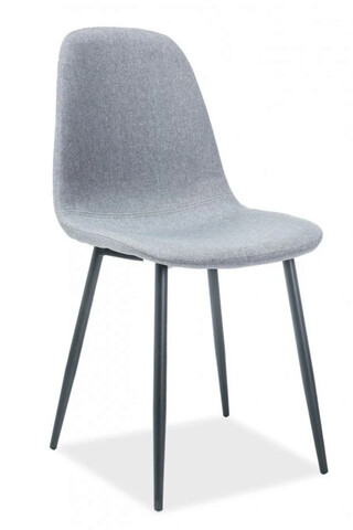 Scaun Fox, Signal, 44x39x86 cm, textil/otel, gri/negru