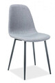 Scaun Fox, Signal, 44x39x86 cm, textil/otel, gri/negru
