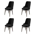 Set de scaune, Charlotte, Pare, Metal, Negru/Maro