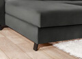 Coltar extensibil stanga 4 locuri ELTAP, Mari-17, Mariall, 288x200x92 cm, lemn/poliester, gri inchis