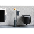 Suport hartie igienica si perie toaleta, Brabantia, MindSet Infinite Grey, 29x12.5x75.5 cm, otel, gri