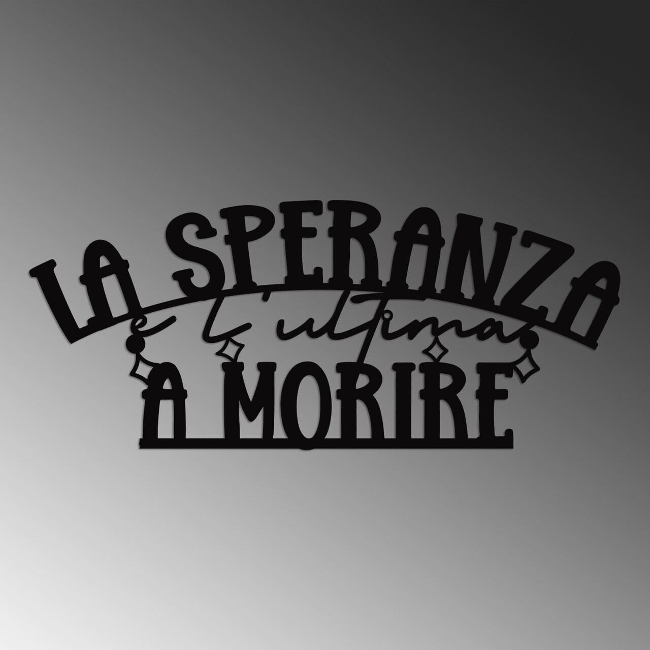 Decoratiune de perete, La Speranza 2, Dimensiune: 60 x 26 cm, Negru — imaginea 5