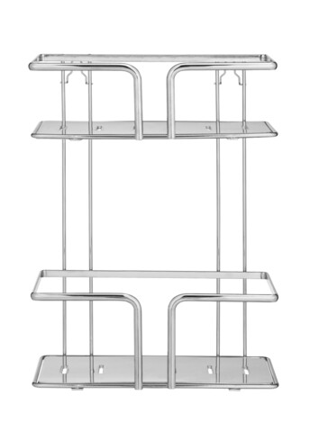 Etajera pentru baie, wenko, termoli, 25.5 x 35.5 x 14.5 cm, inox/plastic, argintiu