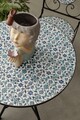 Masa pentru gradina Samos, Bizzotto, 60x75 cm, otel/ceramica, multicolor