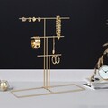 Suport pentru bijuterii, TK-006, 40x41x15 cm, Metal, Auriu