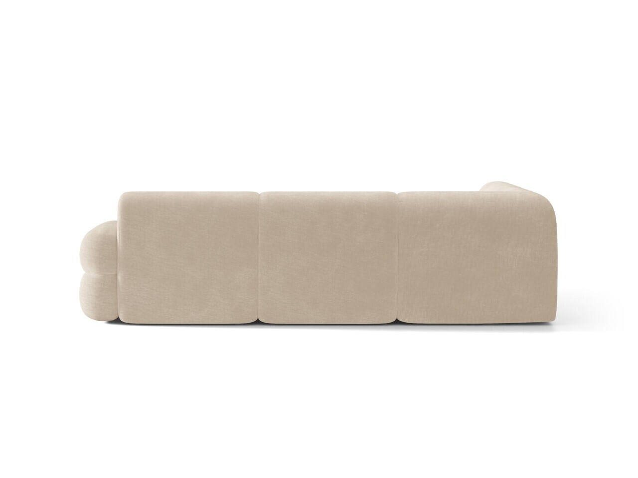 Coltar stanga 5 locuri, Neo, Micadoni Home, 295x210x83 cm, tesatura Chenille, bej deschis — imaginea 4