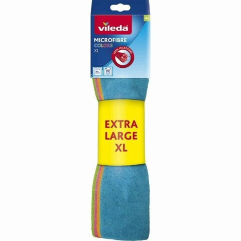 Set 3 lavete, Vileda, Spontex, 34 x 36 cm, microfibra, multicolor
