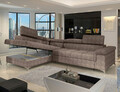 Coltar extensibil stanga 4 locuri ELTAP, LT-20AMO, Eridano, 275x202x88 cm, lemn/poliester, maro