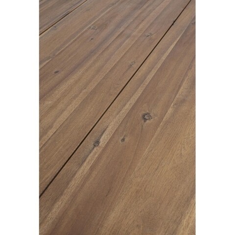 Masa pentru gradina, Oslo, Bizzotto, 200x100x76 cm, lemn de salcam/otel, alb/natural